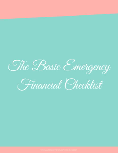 The Basic Emergency Financial Checklist