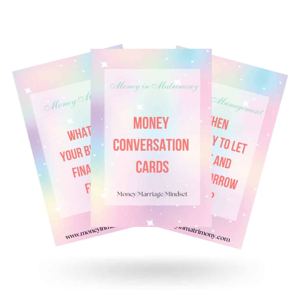 Learn to have healthy money conversations so that you can feel happier, more confident, and in control of your money. These conversation cards will help you get to the root of how each of you feels about money.